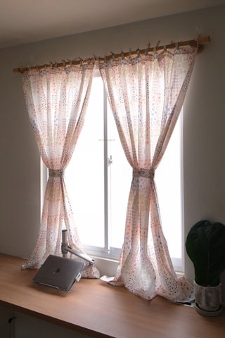 Rèm 14 họa tiết vải ghép