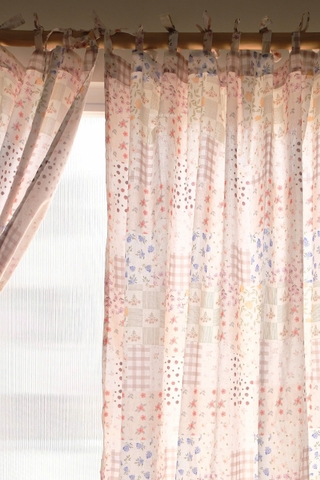 Rèm 14 họa tiết vải ghép