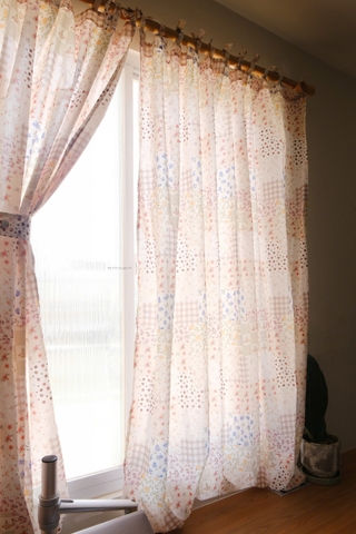 Rèm 14 họa tiết vải ghép