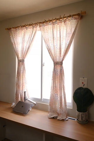 Rèm 14 họa tiết vải ghép