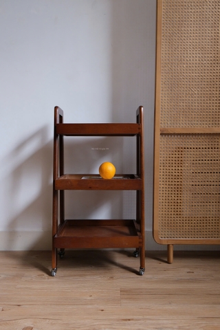 Kệ gỗ 3 tầng có bánh xe