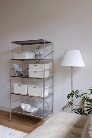 Kệ đứng khung inox- full inox