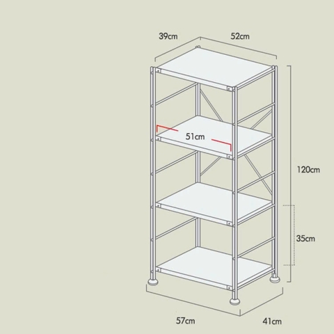 Kệ đứng full trắng