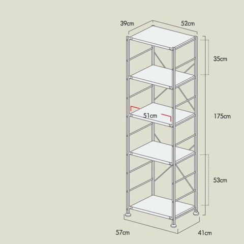 Kệ đứng full trắng