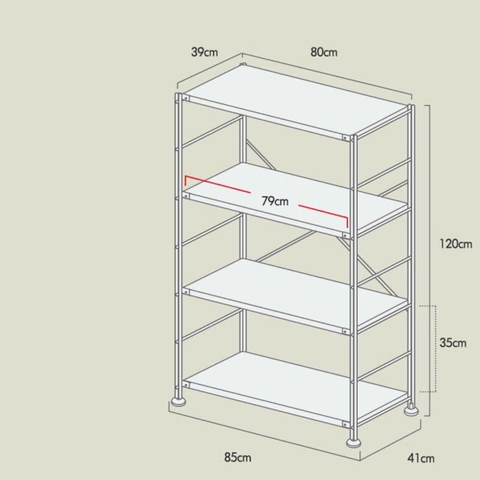 Kệ đứng full trắng