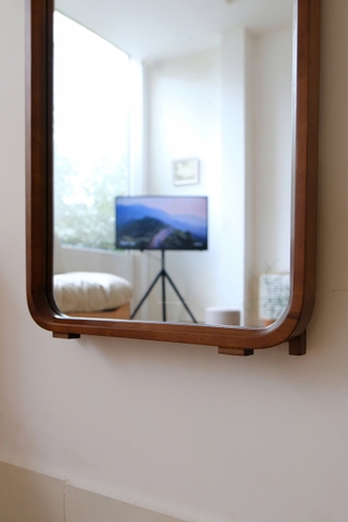 Gương toàn thân 01 gỗ sồi màu walnut (nâu đậm)