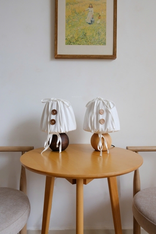 Đèn nấm thân gỗ tán vải