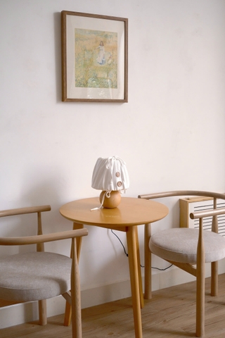 Đèn nấm thân gỗ tán vải