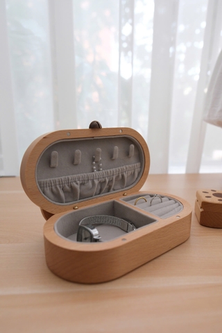 Hộp trang sức 10 mèo gỗ kèm hộp nhẫn