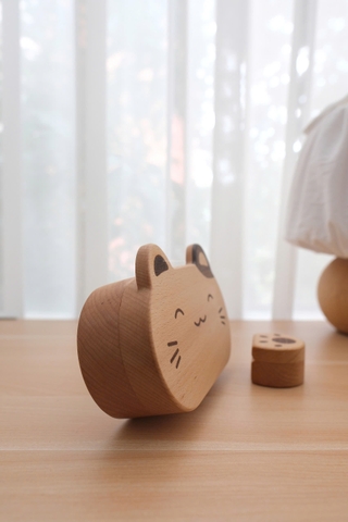 Hộp trang sức 10 mèo gỗ kèm hộp nhẫn