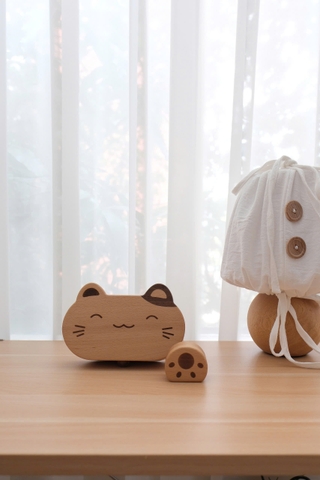 Hộp trang sức 10 mèo gỗ kèm hộp nhẫn