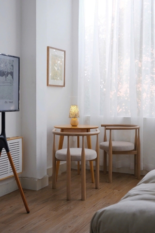 Ghế gỗ sồi 05 bọc vải