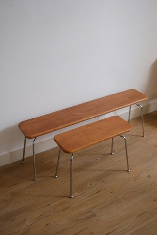 Bench gỗ 02 chân thép