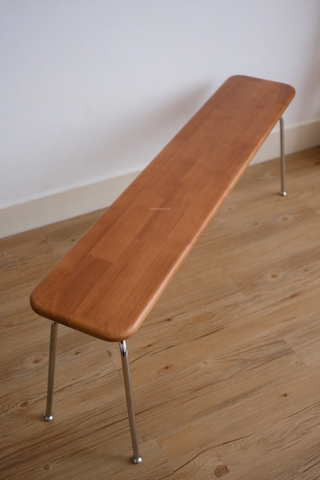 Bench gỗ 02 chân thép