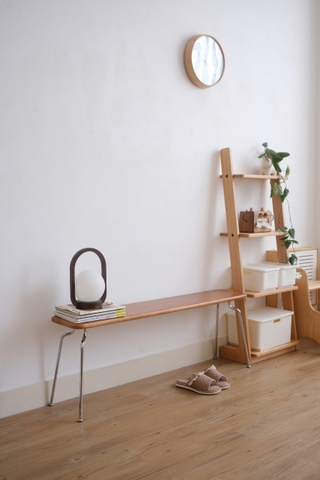 Bench gỗ 02 chân thép