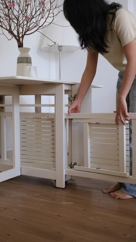 Bộ bàn ăn gấp gọn