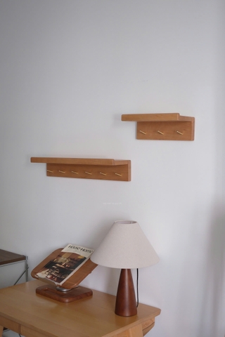 Móc treo gỗ - nút đồng 03