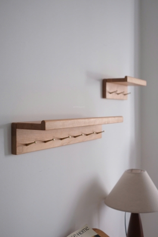 Móc treo gỗ - nút đồng 03