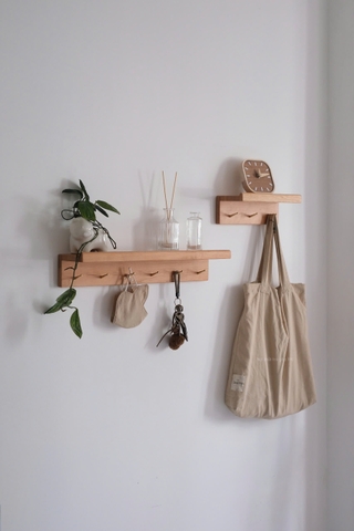 Móc treo gỗ - nút đồng 03