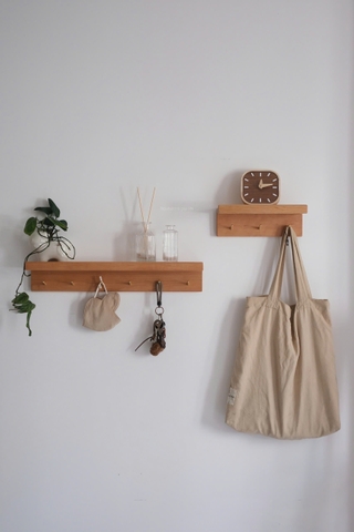 Móc treo gỗ - nút đồng 03