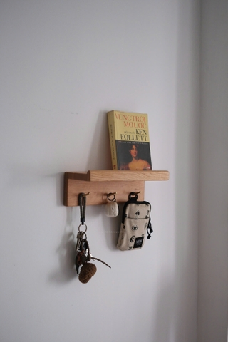 Móc treo gỗ - nút đồng 03