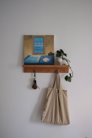 Móc treo gỗ - nút đồng 03