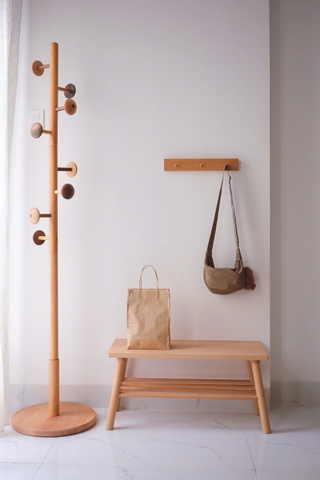 Móc treo gỗ - nút đồng 04