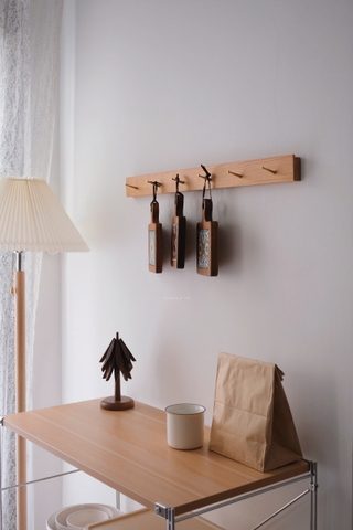 Móc treo gỗ - nút đồng 04