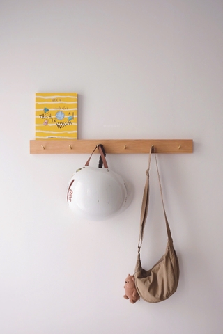 Móc treo gỗ - nút đồng 04