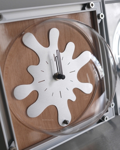 Đồng hồ khung kim loại+ mặt gỗ