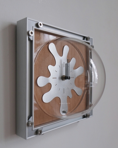 Đồng hồ khung kim loại+ mặt gỗ