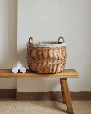 Giỏ mây 20 tròn không nắp D42xH43cm
