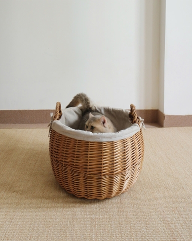 Giỏ mây 20 tròn không nắp D42xH43cm