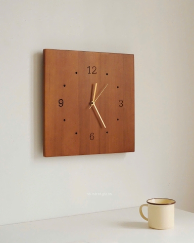 Đồng hồ 21 vuông full gỗ