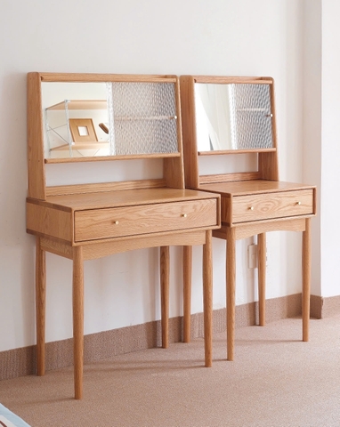 Bàn trang điểm gỗ sồi 01