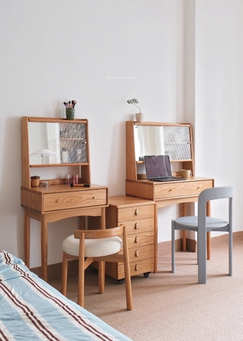 Bàn trang điểm gỗ sồi 01