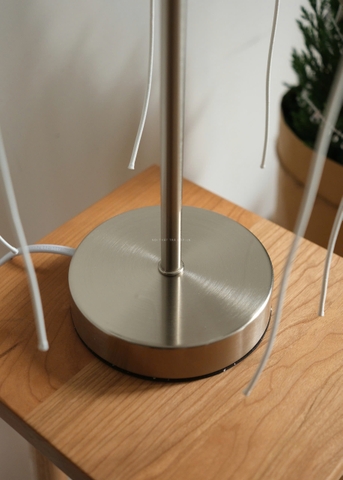 Đèn bàn bọc vải 04 - đèn inox