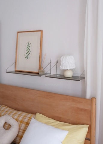 Đèn nấm bọc vải 03 - đế kem