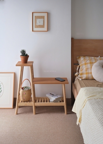 Kệ để cây/ đồ dùng gỗ nguyên khối