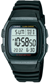 Casio W-96H-1BVDF | Size 35.4mm | Mã số 6047A