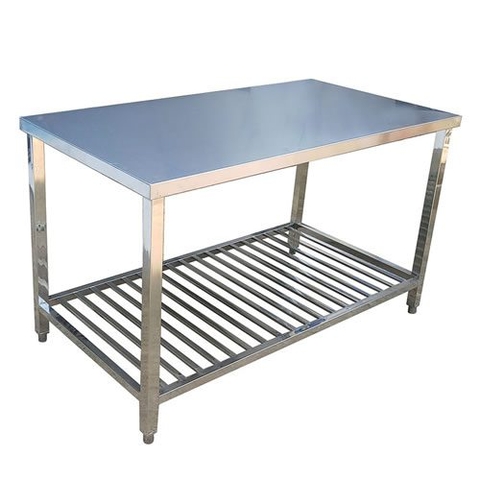 Bàn Chặt Inox 1200×700 mm (Có lót gỗ)