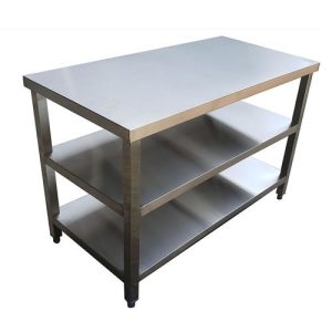 Bàn Inox 3 Tầng Phẳng 1600×800 mm