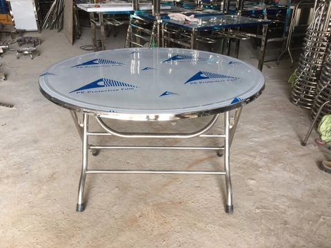 Bàn tròn inox 1 m4 giá tốt - có sẵn tại xưởng