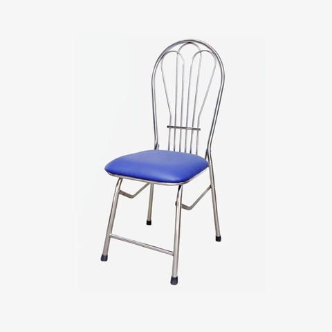 Ghế tựa gấp 3 lá inox nệm xanh
