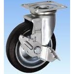 Bánh xe cao su xoay có phanh Φ150