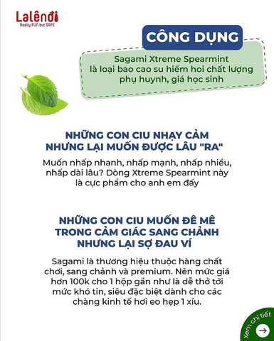 Sagami Bạc hà Xtreme Sprear Mint - 10c
