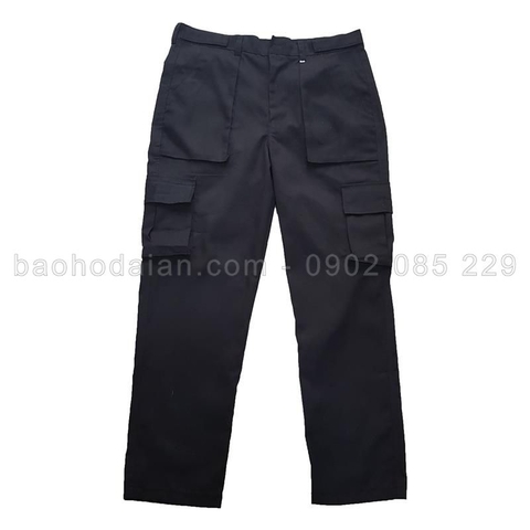 Quần vệ màu đen túi hộp kaki 65/35 QBV04