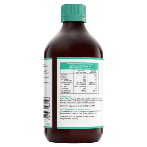  Nước diệp lục Swisse Chlorophyll thanh lọc cơ thể nhập khẩu Úc 500ml (Xanh)