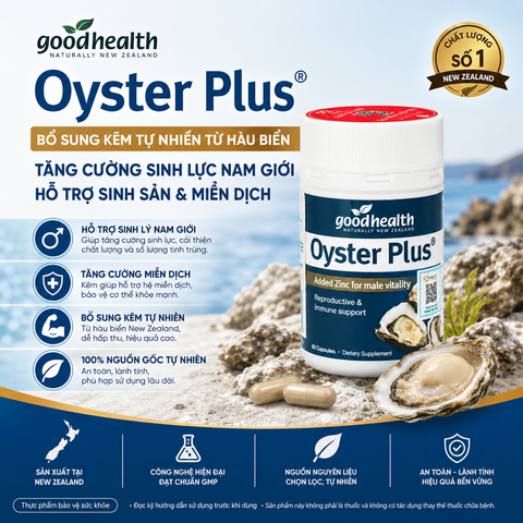 Tinh chất hàu biển Oyster Plus Goodhealth tăng cường sức khỏe sinh lý nam giới 60 viên
