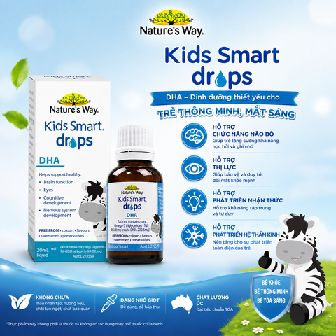DHA Drops Nature's Way Cho Bé Từ 0 Tháng Tuổi – Hỗ Trợ Phát Triển Trí Não & Thị Lực (Chính Hãng Úc) 20ml